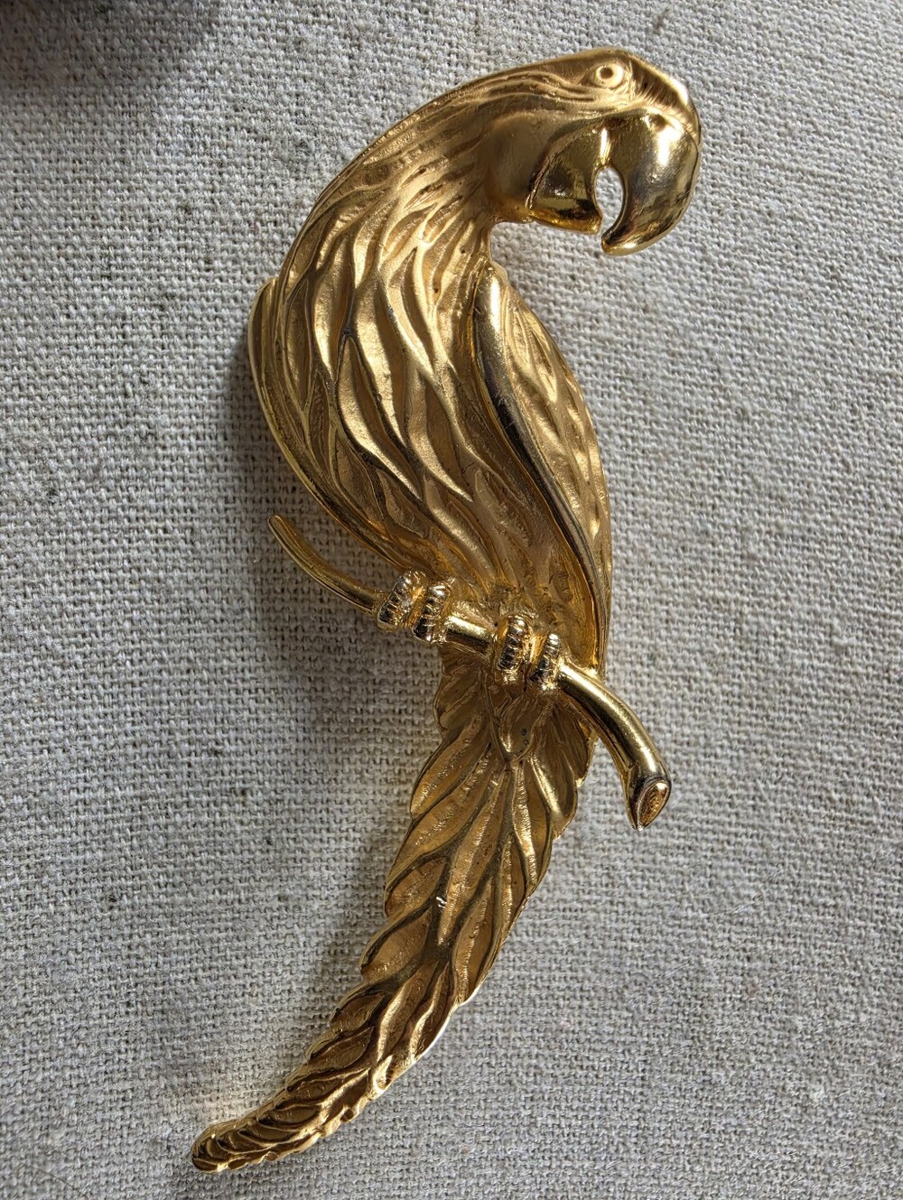 Vintage JJ Jonette  Gold Tone Parrot